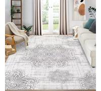 Auton Alfombras Lavables, alfombras Suaves y Antideslizantes para Sala de Estar de Pelo bajo Alfombra de Flores orientales alfombras Finas para Interiores para Granja, Dormitorio, Comedor, Oficina,