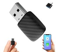 Autonano Mini Adaptador inalámbrico USB CarPlay, dongle Multimedia, Adaptador inalámbrico Android Auto 2 en 1, convertir cableado a inalámbrico, actualización (A10)