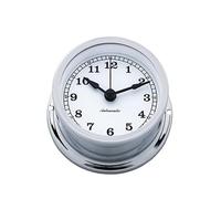Autonautic - Reloj Náutico de Cuarzo de Latón Cromado de Alta Resistencia al Ambiente Marino, para Embarcaciones o Decoración - 72mm (ø) - Made in Spain.