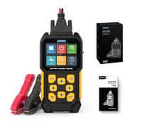 AUTOOL BT460 12V/24V Comprobador de Baterías de Coche 100-2400 CCA Analizador Digital Comprobador de Sistemas de Arranque y Carga para Camiones Pesados, Motocicletas ATV SUVs y más