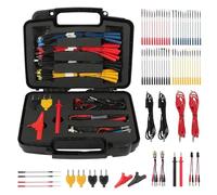 AUTOOL Multimeter Test Leads Kit, 68 Piezas Juego de Accesorios de Medición para Multímetro Digital, Cables de Prueba, Pinzas de Cocodrilo, mm-Banana Plug Cables, Test Probe, 20cm Jumper Wires