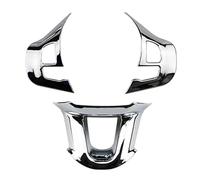 Autopartes 3 Piezas De Calcomanías Con Emblema Para Cubierta De Moldura Brillante Para Volante De Automóvil Para Peugeot 208 2008 2014-2018(Bright silver)