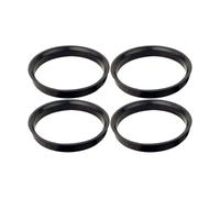 autopartes 4 anillos de centrado de cubo de coche de 74,1 x 72,6 mm for espaciador central de orificio, anillos de centrado de cubo de plástico negro for coche