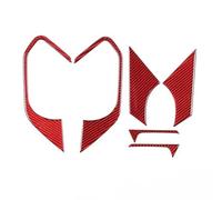 Autopartes Embellecedor Adhesivo Para Marco De Panel De Manija Interior De Coche, Fibra De Carbono Suave, Para BMW Serie 5 G60 G68 2024+(Red)