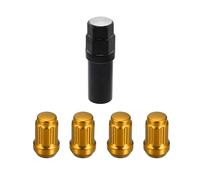 Autopartes Juego 5 Tuercas Para Rueda Coche, Asiento Cónico Bellota Con Zócalo, Herramienta Llave, Cubierta Cabeza Perno Carreras, Tornillos Fijación Neumáticos M12x1.5