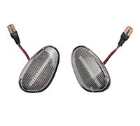 Autopartes Luces Giro Compatible Con Alfa Para Romeo 145 1994 1995 1996 1997 1998 1999 2000, Luz Intermitente Lateral Dinámica, Lámpara Repetidora 60603161 60603162(Clear)