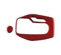 Autopartes Pegatinas Decorativas Para El Marco Del Panel De Cambio De Marchas Del Coche, De Fibra De Carbono Real, Para Chevrolet Camaro 2017-2022(Red)