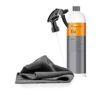 autopflege Koch Chemie Eulex - Eliminador de pegamento (1 L, cabezal pulverizador y paño de microfibra), elimina los residuos de pegamento como etiquetas adhesivas de cristal, metal, etc