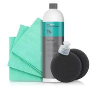 autopflege Koch Chemie Top Star - Juego de limpieza y cuidado de plástico para interior de coche (1 l, 3 paños de microfibra y 2 esponjas)
