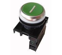 Pulsador de control 22mm verde con RMQ Titanio 216512