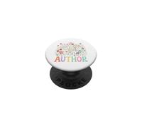 Autor Escritor Floral Libros Naturaleza Diseño Creativo PopSockets PopGrip Adhesivo