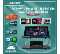 Autoradio AI Carplay Android 13 de 10,25 pulgadas para BMW serie 1 E81 E82 E87 E88 CCC CIC sin pantalla multimedia 2din radio de coche GPS estéreo 8W CCC