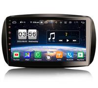 Autoradio Android 14 Radio Coche Carplay y Android Auto 4G+64GB para Mercedes Benz Smart 453 Fortwo Autoradio GPS RDS WiFi Bluetooth 9" Pantalla Táctil