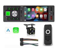 AutoRadio Bluetooth 1 DIN Carplay Android Auto Radio de Coche Pantalla táctil de 4 Pulgadas Auto Audio Vínculo Espejo Estéreo Bluetooth Cámara de visión Trasera USB AUX Reproductor