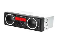 Autoradio Bluetooth, 12V-24V Auto Radio 1 DIN con Dos Altavoces Integrados,Solo DIN Auto Audio Reproductor Multimedia de Audio FM para Coche con Puerto USB AUX-in para Tarjeta TF