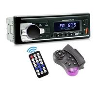 AutoRadio Bluetooth 5.0 Manos Libres, Aototeck Auto Estéreo Coche Radio Pantalla1 DIN FM Radio Soporta Luz de Botón Colores/MP3/AUX-IN/TF/USB, Control Remoto en el Volante, 60W X 4, Carga Rápida