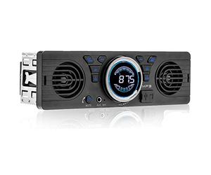 Autoradio Bluetooth de 1 DIN con Dos Altavoces Universal 1 DIN 12V FM MP3 Bluetooth Autoradio Llamada Manos Libres Auto In-Dash Car Stereo