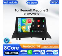 Autoradio Hizpo para Renault Megane 2 2002-2009 reproductor Multimedia de Audio CarPlay Android Auto GPS Bluetooth WIFI RDS Autoradio AI P4CP(4Core 4G 64G)