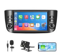 Autoradio para Fiat Punto (2010-2016) / Linea (2012-2015) Wireless CarPlay&Android Auto Stereo Auto Bluetooth con Pantalla Táctil con FM/GPS/SWC/Mirror Link (Lling-Fiat Punto)