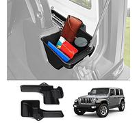 Autorder Ajuste personalizado para organizador de almacenamiento de maletero, Jeep Wrangler JL 2018-2021 2022, accesorios de caja lateral de carga trasera, color negro, juego de 2