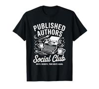 Autores Publicados Club Social Mujeres Poeta Vintage Escritora de libros Camiseta