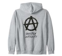 "Autoridad de preguntas", punks, punk-rock, anarquía Sudadera con Capucha