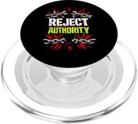 Autoridad de rechazo - Gráfico de Punk Rock antisistema PopSockets PopGrip para MagSafe