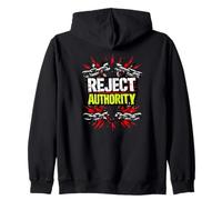 Autoridad de rechazo - Gráfico de Punk Rock antisistema Sudadera con Capucha