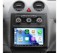 Autorradio Android de 2+32 GB con cámara de visión Trasera, CarPlay y Android Auto para VW Caddy 2005-2015,9 Pulgadas con GPS, WiFi, FM, Bluetooth, SWC y cámara de visión Trasera LED de 4 Pulgadas.