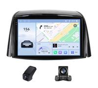Autorradio de 9 Pulgadas y 2 DIN para Renault Koleos 2008-2016 con CarPlay inalámbrico y Pantalla táctil Android Auto cámara de Marcha atrás Receptor de Audio FM navegación GPS y Control del Volant