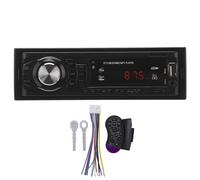 Autorradio FM Bluetooth con soporte para USB, SD y TF, entrada AUX, llamadas manos libres, control remoto en el volante, botón de asistente de voz,