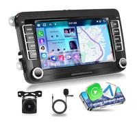 Autorradio Motorsi Android 6+128G para VW Golf 5 6 Polo Seat Skoda Passat, Autorradio 7 Pulgadas Android 15 con Carplay GPS WiFi Bluetooth 5.0 FM/RDS Cámara AHD Trasera, Compatible con Dab