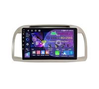 Autorradio navegación para coche Bluetooth GPS de 9 pulgadas con pantalla táctil Android 15 Double Din para Nissan March 3 2002-2010 con CarPlay AHD cámara de visión trasera navegación GPS y controles