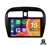 Autorradio para Do-dge Attitude 2015-2023 Mirage/SpaceStar 2012-2023 con Android Auto Y CarPlay Pantalla Táctil De 9 Pulgadas Bluetooth GPS WiFi RDS FM SWC Cámara De Reversa(Size:L200)