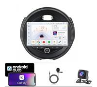 Autorradio ZCRKEJI Android 15 Double DIN con Pantalla táctil para Mini 2014-2020 con Bluetooth, navegación GPS, WiFi, Radio FM, USB/SWC/Plug and Play, Compatible con CarPlay y Android A HM607, proces