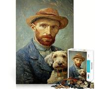 Autorretrato con Perro, Rompecabezas para Adolescentes, 1000 Piezas, Rompecabezas Mental, Juego Casual y Relajante, Regalo conmovedor (50x75cm)