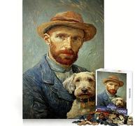 Autorretrato con Perro, Rompecabezas para Adolescentes, 1000 Piezas, Rompecabezas Mental, Juego Casual y Relajante, Regalo conmovedor (50x75cm)