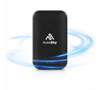 AutoSky CarPlay inalámbrico y Android Auto AI Box Lite Plus 2.0 para Coches CarPlay con Cable de fábrica 2024, Compatible con Netflix y Youtube, Go Wireless CarPlay y Android Auto. Requiere CarPlay