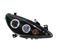 AutoStyle 58H25B Faros Delanteros con Anillos de Luz, Color Negro