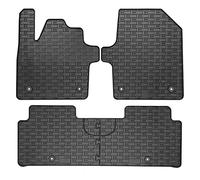 AUTO-STYLE Alfombrillas de Goma Compatible con Kia EV6 2021- (3 Piezas + Sistema de fijación)