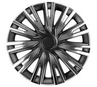 AutoStyle Juego de 4 Tapacubos Copra 14 Pulgadas Cromo/Negro
