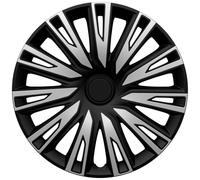 AutoStyle Juego de 4 Tapacubos Copra 15 Pulgadas Plateado/Negro