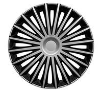 AutoStyle Juego de 4 Tapacubos Dakota 14 Pulgadas Plateado/Negro