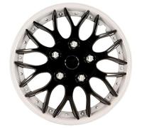 AutoStyle Tapacubos 14" pulgada Kit negro/blanco Embelecedores De Rueda Juego de tapacubos PP 9704BW