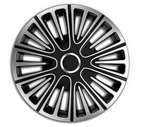 AutoStyle Juego de 4 Tapacubos Motion 14 pulgadas Plateado/Negro