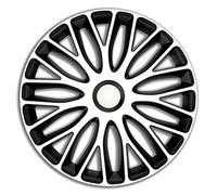 AutoStyle Juego de 4 Tapacubos Mugello 14 pulgadas Blanco/Negro