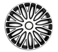 AutoStyle Juego de 4 Tapacubos Mugello 15 pulgadas Blanco/Negro