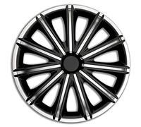 AutoStyle Juego de 4 Tapacubos Nero 14 pulgadas Plateado/Negro