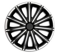 AUTO-STYLE Juego de 4 Tapacubos Nero 17 Pulgadas Plateado/Negro