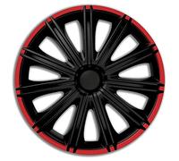 AutoStyle Juego de 4 Tapacubos Nero R 14 pulgadas Negro/Rojo